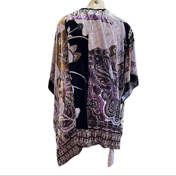 Chico’s Women’s Retro Boho Chic Velvet Cape Cardigan One Size - Picture 3 of 10